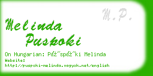 melinda puspoki business card